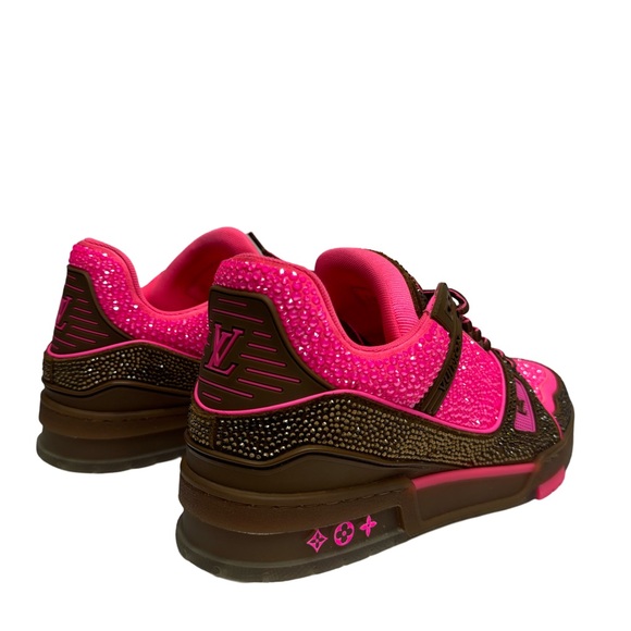 Louis Vuitton Crystal Men’s LV Trainer Sneakers Size-8 US - Picture 3 of 5